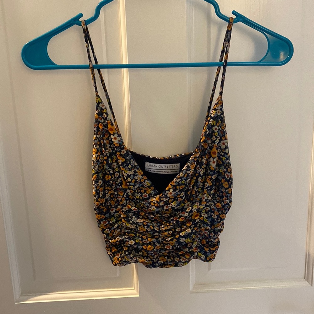 Urban Outfitters floral cropped tank top